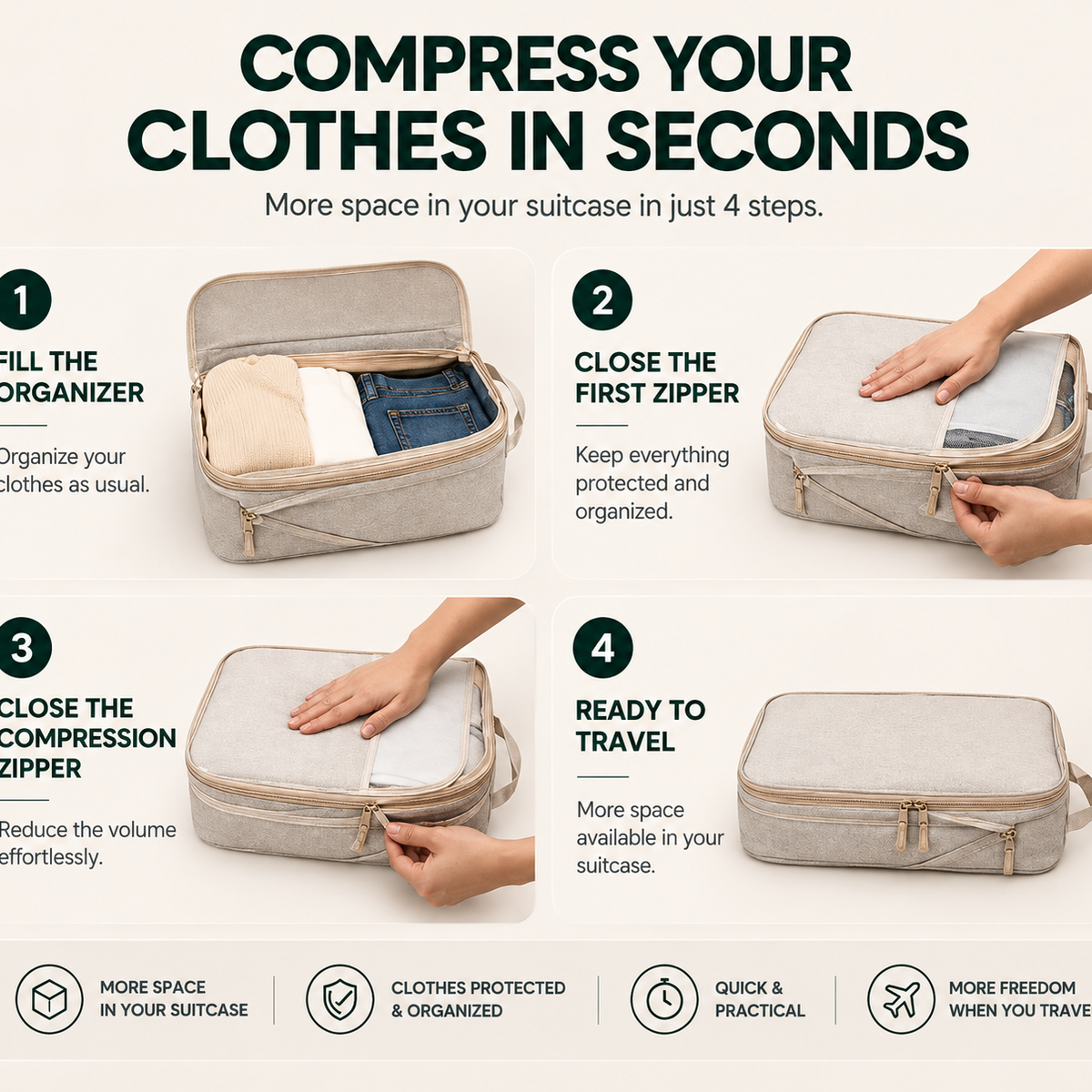 Mirei Compress 5-Piece Compression Cube Set
